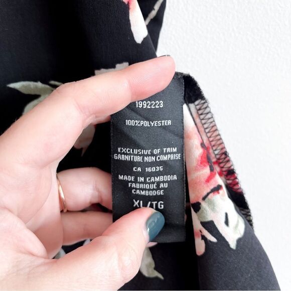 Catherine Malandrino Floral Drawstring Tie Dress Sleeveless Button Up Women's XL - Picture 2 of 7